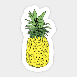 pineapple the sweet in inside Sticker